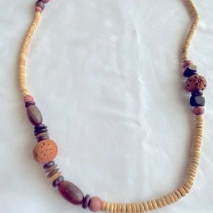 Charming Charlie’s Wood Beaded Necklace